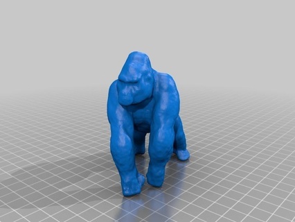 gorilla makerbotdigitizer scan art 3d print model - Mito3D