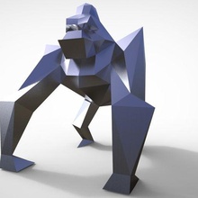 Gorilla Skulptur Spielzeuge Kunst 3d print model - Mito3D