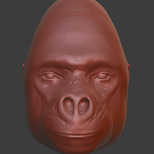 gorila cabeza animal 3d print model - Mito3D