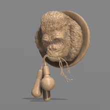 gorilla head 3d print model - Mito3D