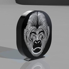 gorilla lamp led fun 3d print model - Mito3D