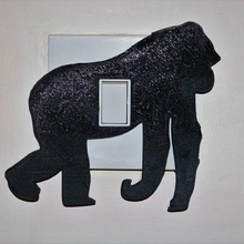 gorilla light switch cover home unique decoration ideas decor bedroom nursery kids ire uk lightswitch simple art animal mammal ape monkey 3d print model - Mito3D