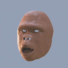 gorilla mask art sceneries africa 3d print model - Mito3D