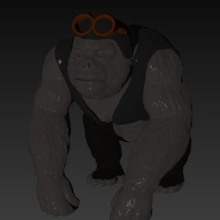 gorilla nord casa moto biker animale ape velocità eseguire progettazione 3d ecc 3d print model - Mito3D