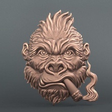 gorilla relief  cnc router gorilla monkey chimpanzee pongid jungle ape art statue sculpture