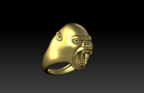 gorila anel 3d print model - Mito3D