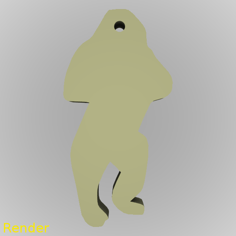 gorilla silhouette key chain jewelry bear keychain gadget easy fast animal 3D print model - Mito3D