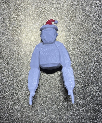 gorille marque père noël chapeau libre monde créateurs in description art vr jouet jeu heureux amusement cadeau figure 3d print model - Mito3D