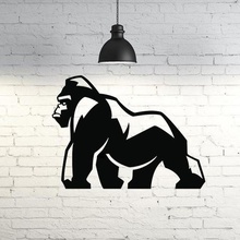gorilla scultura da parete in 2d art animale la decorazione wall 3d print model - Mito3D