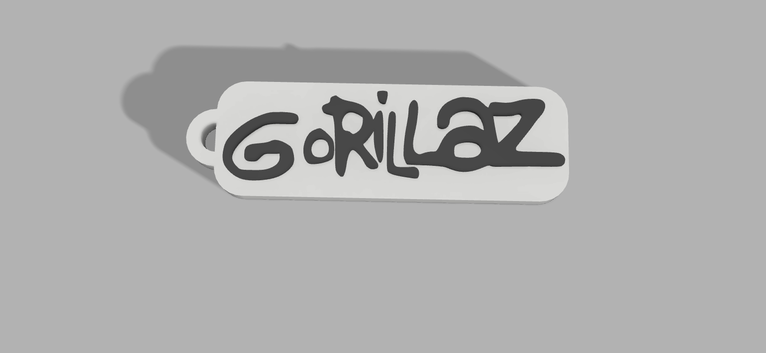 gorillaz llavero llaveros 3D print model - Mito3D