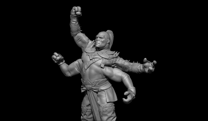 goro sterblich kombat 1 kunst mk1 mk 3d print model - Mito3D