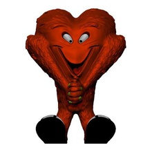 gossamer art hairy heart loony toons monster valentines day creatures 3d print model - Mito3D