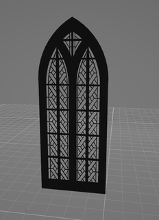 goth gothic ornament window Art windows 3d print model - Mito3D