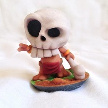 gother art el cráneo de la cabeza los huesos guerrero bárbaro 3d print model - Mito3D