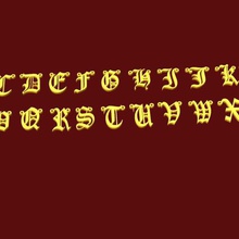gótico alfabeto jóias encantos loja de letras 3d print model - Mito3D