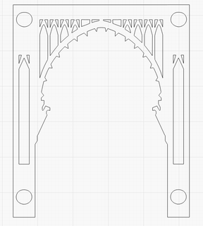 gothic arches laser cut 40k land scenery mdf 3d print model - Mito3D