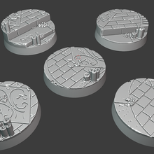 gothic bases base 40mm 25mm 32mm 50mm 60mm oval 109mm warhammer warhammer40k 40 colorblindminiatures chaos spacemarines adeptus admech wargameing marble 40k 3d print model - Mito3D