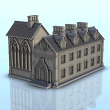 gothic building 1 - flames war bolt action desertic modern warhammer architecture empire house thumbnails scenery wargame figures game land games accessories 3d print model - Mito3D