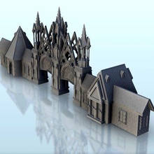 gothic building sophisticated arch 19 - medieval flames war bolt action modern warhamme architecture dark age house thumbnails scenery wargame figures game land warhammer games accessories 3d print model - Mito3D