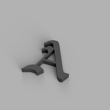 Gotico capitale lettere arte diorama alfabeto 3d print model - Mito3D