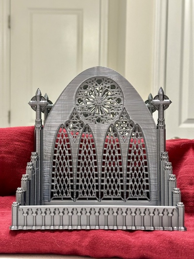 gótico catedral baratija bandeja hogar casa organizador maquillaje paleta soporte estante iglesia castillo fantasía godo alt alternativa cepillo monitor oficina baño tarjeta nota cristal tarot 3d print model - Mito3D