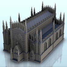 gothic christian church - medieval flames war bolt action modern warhamme architecture dark age house thumbnails building scenery wargame figures game land warhammer games accessories 3d print model - Mito3D