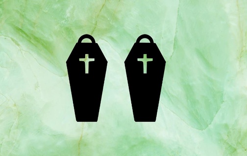 gothic coffin earrings dark pendant charm key ring 3d print model - Mito3D