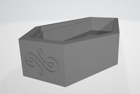 gótico ataúd baratija caja 3d print model - Mito3D