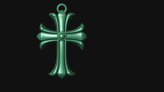 gothic cross cross gothic jewelry pendant  3d print model - Mito3D