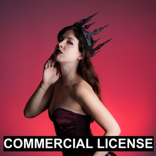 gothique couronne commercial Licence costume tiare coiffure reine Roi 3d print model - Mito3D