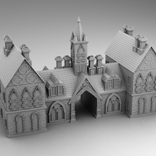 gothique cthullu russe manoir architecture mystère jeu vampire loup garou math art 10mm 3d print model - Mito3D