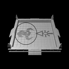 gótico dados bandeja de inserir a metade 1 jogo 40k warhammer ork 3d print model - Mito3D