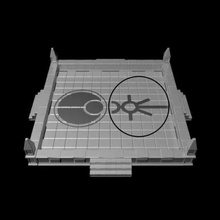 gótico dados de la bandeja inserción mitad 3 juego 40k los warhammer estilo necron 3d print model - Mito3D