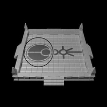 gothic dice tray insert half 4 game 40k warhammer tau 3d print model - Mito3D