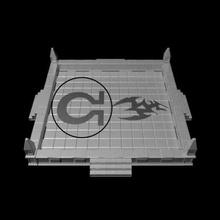 gothic dice tray insert half 5 game 40k warhammer marine 3d print model - Mito3D