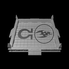 gothic dice tray insert half 6 game 40k warhammer dark eldar 3d print model - Mito3D
