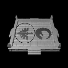 gothic dice tray insert half 7 game 40k warhammer dark angels 3d print model - Mito3D