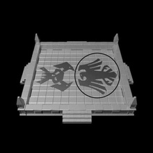 gótico dados bandeja inserir metade 8 jogo 40k warhammer raven guarda 3d print model - Mito3D