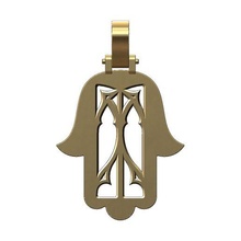 gotisch Gravur Hand Fatima Hamssa Anhänger 3d drucken Modell Schmuck druckbar Gold Silber Halskette bling Kaution marokkanisch mittelalterlich Jahrgang 3d print model - Mito3D