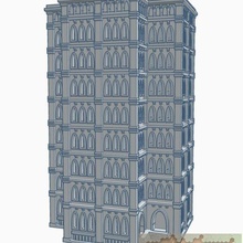 Gotico epico edificio 67 gioco battletech 6mm terreno 40k 8mm 3d print model - Mito3D