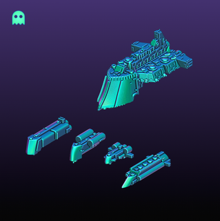 gótico flota local patrulla buques bfg flota batalla gótico 3d print model - Mito3D