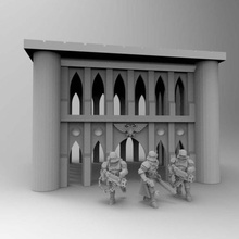 gótico imperial construcción de 28mm 02 juego juguete accesorios warhammer 40k wargaming terreno wargame astra militarum edificio 3d print model - Mito3D