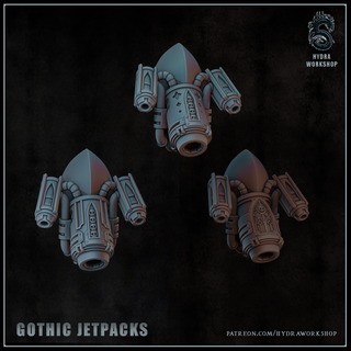 gothic jetpacks Game wargame wargames jetpack jump pack backpack kitbash sci-fi space 3d print model - Mito3D