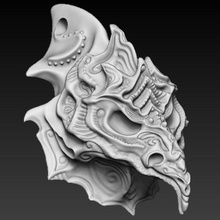 gótico cuervo cráneo colgante pendiente extraño demonio collar joyería joya regalo 3d print model - Mito3D