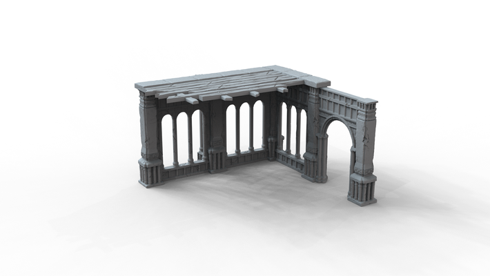 gothic ruins - building 6 architecture greece greek house train model middle ages castle medieval interior exterior 40 3d print model - Mito3D