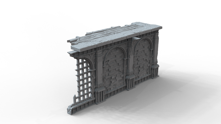 gotisch ruinen gebäude überreste 2 architektur griechenland griechisch haus zug modell mitte alter schloss mittelalterlich innere außen 40 3d print model - Mito3D
