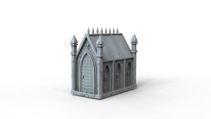 gotisch ruinen mausoleum architektur griechenland griechisch haus zug modell mitte alter schloss mittelalterlich innere außen 40 gebäude 3d print model - Mito3D