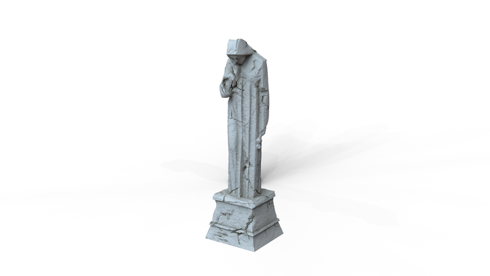 gothic ruins - mother statue game greece greek house architecture train model middle ages castle medieval interior exterior 40 building 3d print model - Mito3D