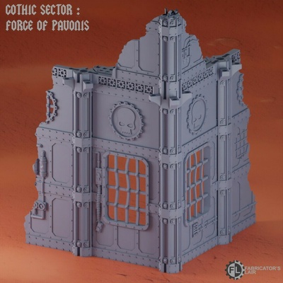gothic sector forge of pavonis - sample warhammer warhammer40k w40k warhammer40000 imperialis space marine building scenery jouet modular 40000 mechanicus 3d print model - Mito3D