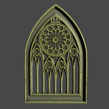 gothique remplage fenêtre art cathédrale église médiéval rosewindow architecture 3d print model - Mito3D